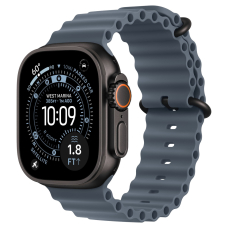 Apple Watch Ultra 3 (2025) 49mm Black Titanium Case / Anchor Blue Ocean Band
